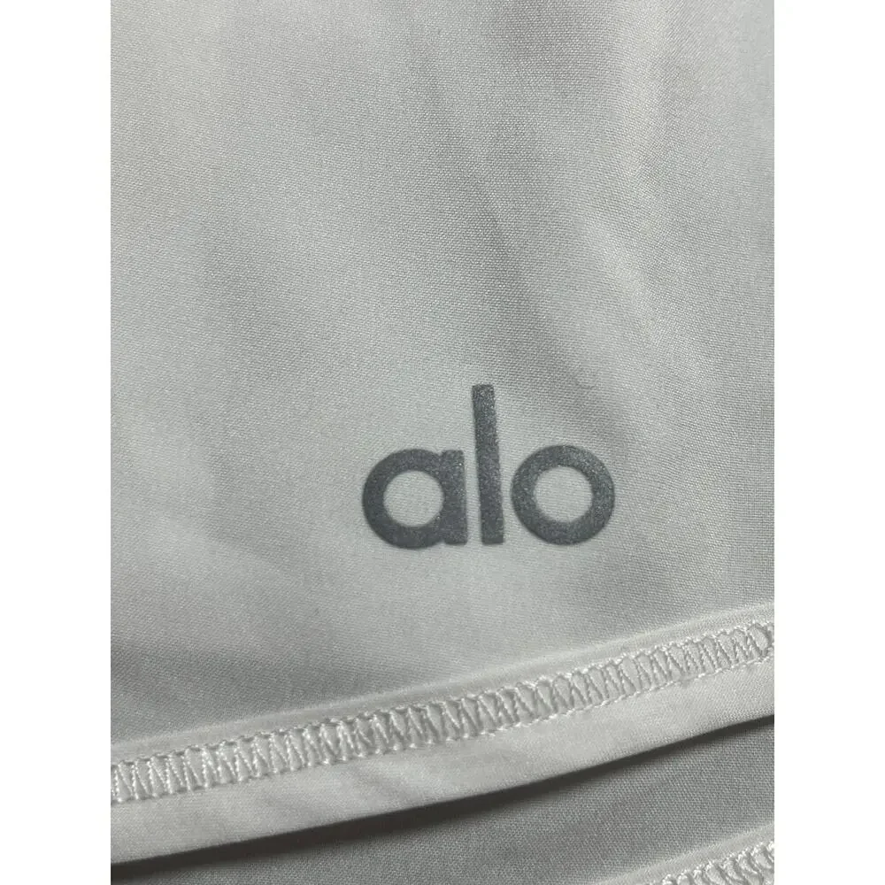 Alo Yoga Womens White High Rise Elastic Waist Athletic Skort Shorts Skirt Size M